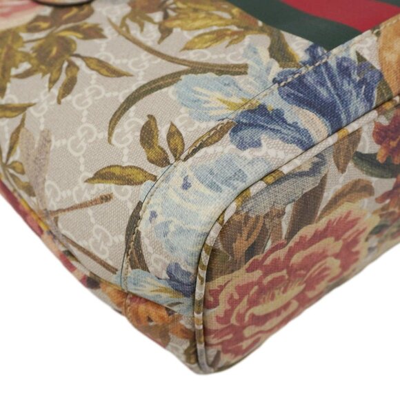 Gucci  Ophidia Small GG Supreme Flora Canvas Tote Bag Multicolor 726762 - Picture 8 of 15